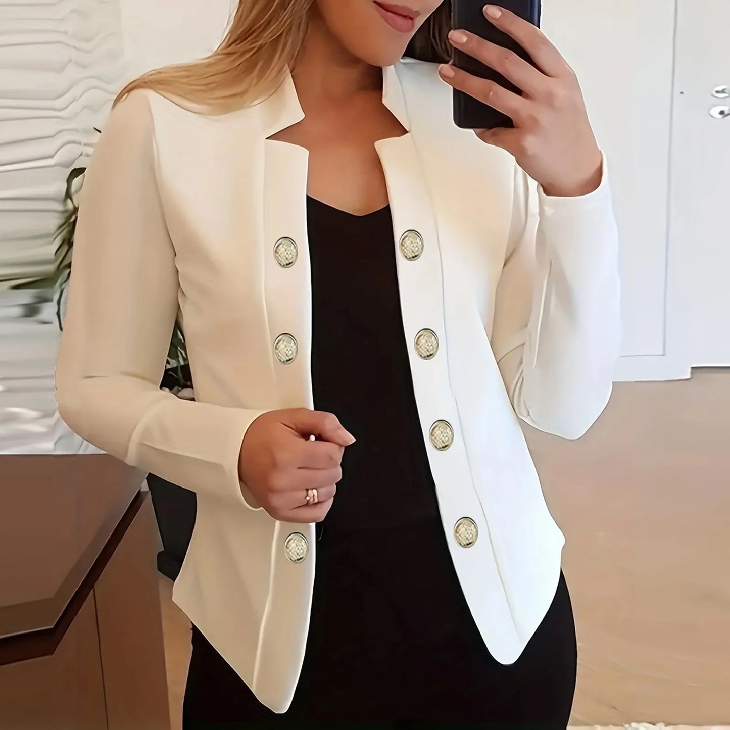 solid women's blazer